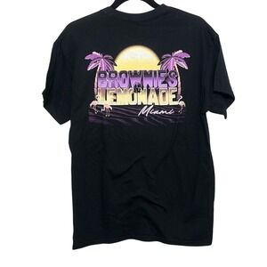 Brownies & Lemonade Miami Mens‎ Black Graphic Short Sleeve T-Shirt Size Medium